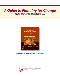 A Guide to Planning for Change - Society for College and University
