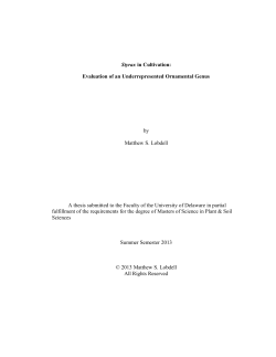 Thesis - College of Agriculture and Natural Resources