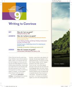 Chapter 9: Writing to Convince
