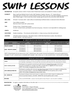 Private + Semi-Private Swim Lessons