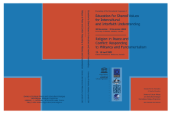 Education for Shared Values for Intercultural and