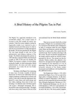 A Brief History of the Pilgrim Tax in Puri