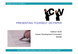 PRESENTING YOURSELF ON PAPER