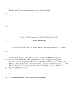 The use of chronosequences in studies of ecological succession