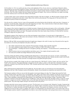 European Exploration and the Age of Discovery On