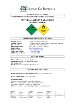 Compressed Nitrous Oxide MSDS