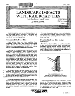 LANDSCAPE IMPACTS WITH RAILROAD TIES