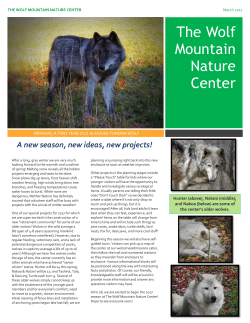 Our Newsletter Here - The Wolf Mountain Nature Center