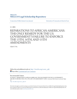 reparations to african-americans: the only remedy for the u.s.