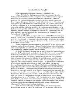 French and Indian Wars, The - Colebrook Historical Society