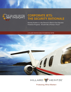 corporate jets: the security rationale
