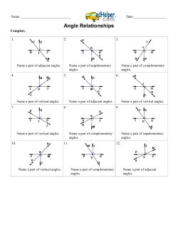 Angle Relationships
