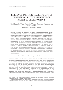 evidence for the validity of 360 dimensions