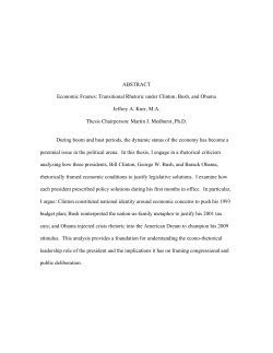 ABSTRACT Economic Frames: Transitional Rhetoric under Clinton