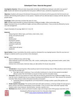 Schoolyard Trees- How do they grow?