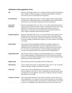 Definitions of Key Legislative Terms