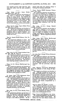 SUPPLEMENT TO THE LONDON GAZETTE, 18 JUNE, 1917. 5981