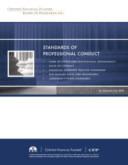 Standards of Professional Conduct