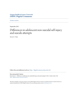 Differences in adolescent non-suicidal self
