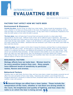 evaluating beer - Imperial Beverage