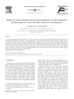 Studies on micro-structural and electrical properties of spray
