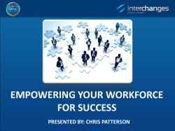 EMPOWERING YOUR WORKFORCE FOR SUCCESS