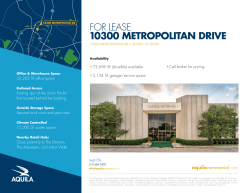 FOR LEASE 10300 METROPOLITAN DRIVE
