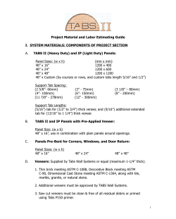 Project Material and Labor Estimating Guide I. SYSTEM
