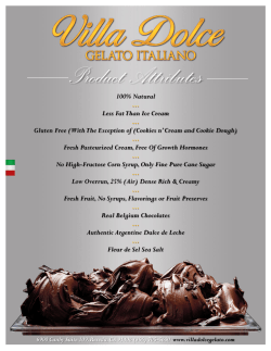 Product Attributes - Villa Dolce Gelato
