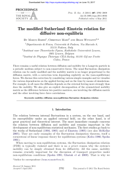 The modified Sutherland&ndash;Einstein relation for diffusive non