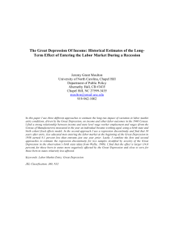 The Great Depression Of Income: Historical Estimates of the Long