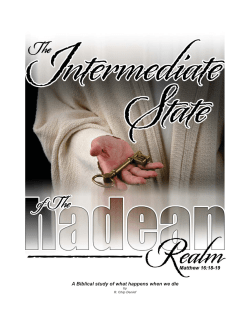 A Biblical study of what happens when we die