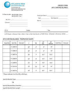 order form afo carving blanks afo carving blanks trapezoid shape