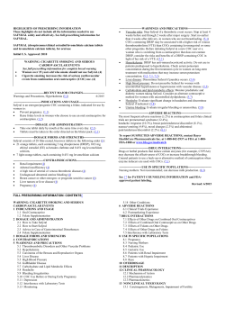 HIGHLIGHTS OF PRESCRIBING INFORMATION These