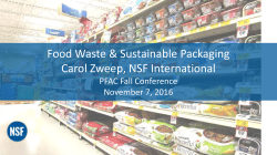 Sustainable Packaging and Food Waster, Carol Zweep