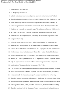 1 Supplementary Data Assi et al. 2 S1. Analysis of blank test set 3 A