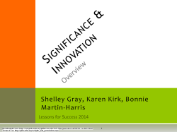 Significance and Innovation