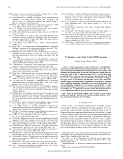 Performance analysis for coded CDMA systems