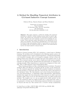 A Method for Handling Numerical Attributes in GA