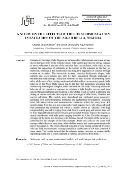 a study on the effects of tide on sedimentation in estuaries of the