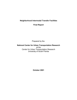 Intermodal Facility - National Center for Transit Research