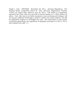 Cole, Opinion and Decision Imposing Sanctions, 10PDJ088, 11