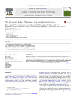 The Replication Recipe: What makes for a convincing