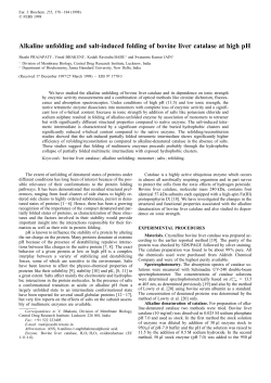 Alkaline unfolding and salt-induced folding of bovine liver catalase