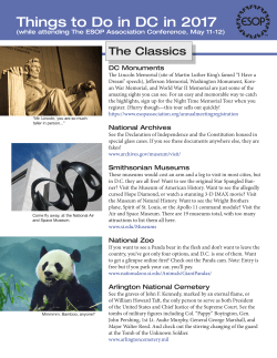 Things to Do in DC in 2017