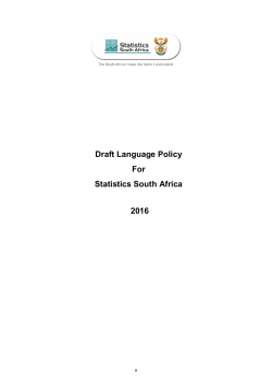 Language Policy - Statistics South Africa