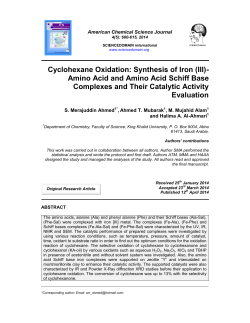 Synthesis of Iron (III)- Amino Acid and Amino Acid Schiff Base