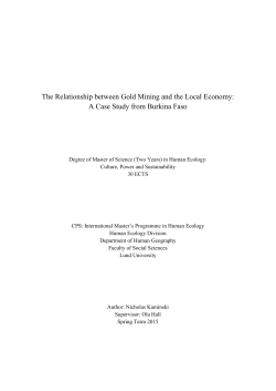 The Relationship between Gold Mining and the Local Economy: A