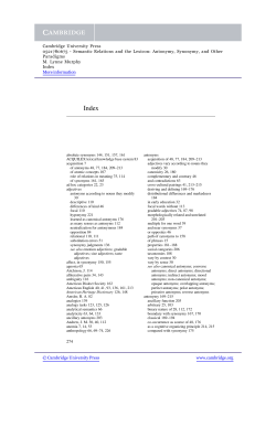 Semantic Relations and the Lexicon - Assets