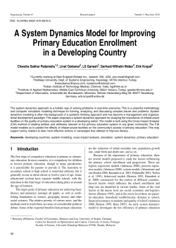 A System Dynamics Model for Improving Primary Education